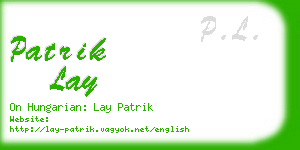 patrik lay business card